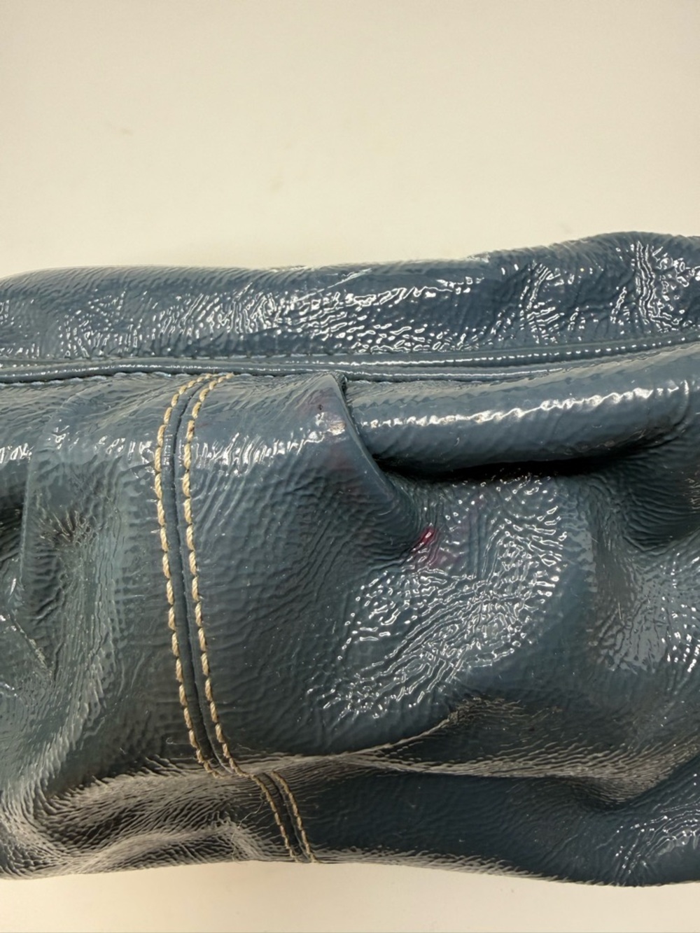 Coach Vintage Y2K Blue Patent Leather Hobo Mini Bag - Picture 3 of 16